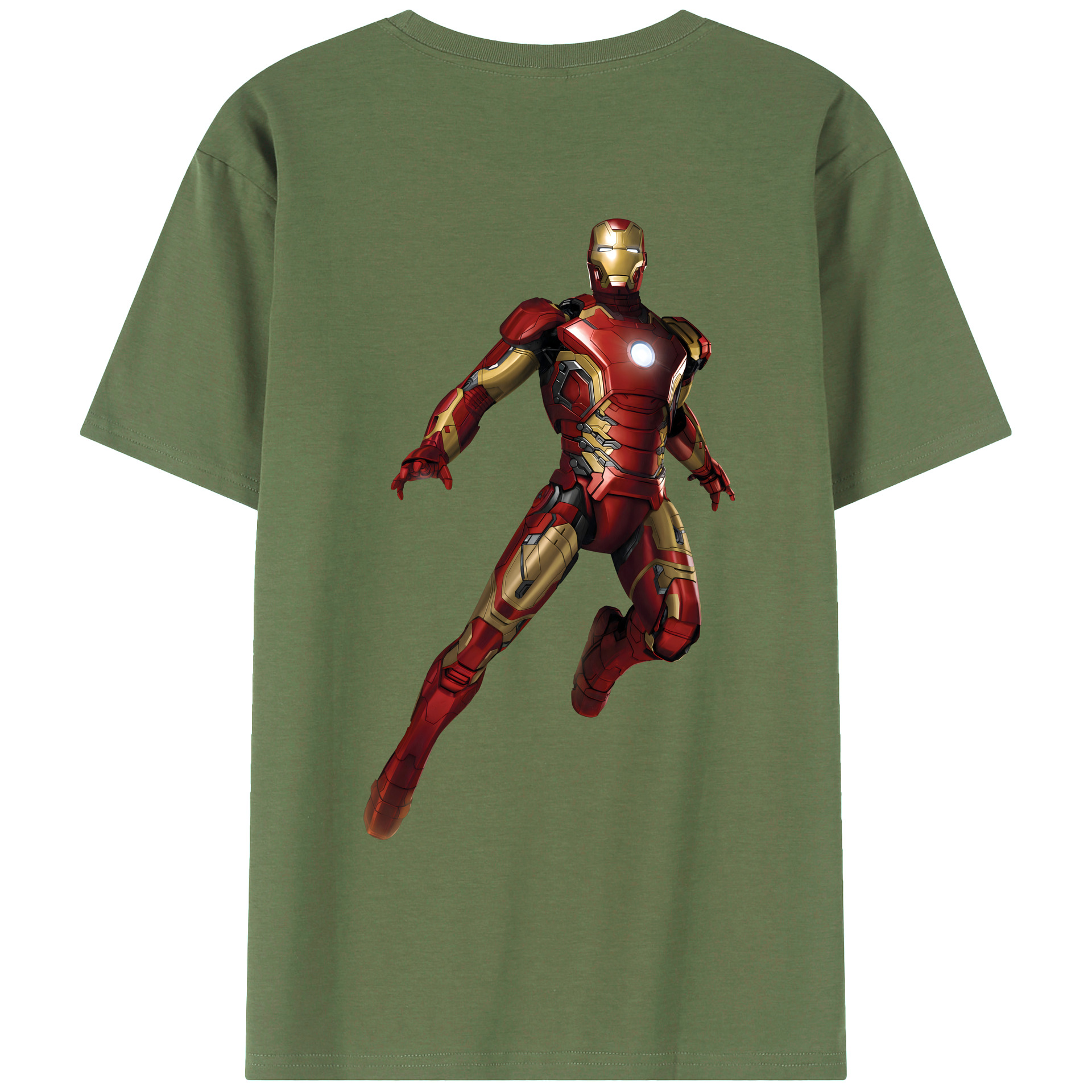 （画像用） アベンジャーズ The Avengers 綿100％ メンズ半袖Tシャツ（バックプリント） 通気性